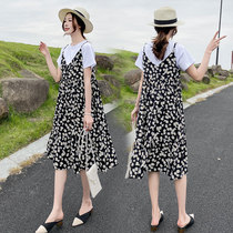 Pregnant Woman Summer Dress Dress Surrogacy Dress Summer Suit Fashion Net Red Summer Big Code Skirt Summer Thin blouse woman