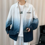 Летняя мужская рубашка для отдыха, оверсайз, в американском стиле