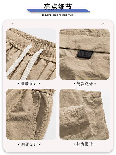 Мужские рабочие шорты лето 2025: новые, из ледяного шелка, прохладные, повседневные, прямые брюки, модные универсальные шорты-пятишорты для мужчин