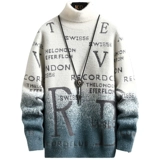 Цветной демисезонный свитер, приятная телу трикотажная рубашка, градиент, увеличенная толщина