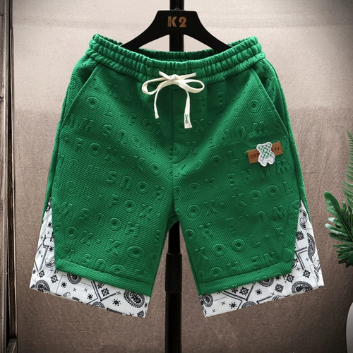 Мужские летние шорты, трендовые белые спортивные штаны для отдыха, свободный прямой крой, подходит для подростков