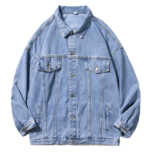 Мужская осенняя ретро джинсовая демисезонная куртка для отдыха, оверсайз, 2023