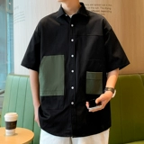 Летняя черная рубашка, подходит для подростков