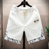 Мужские летние шорты, трендовые белые спортивные штаны для отдыха, свободный прямой крой, подходит для подростков