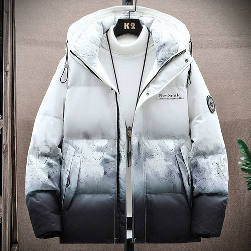 Пуховик, легкая и тонкая куртка, градиент, 2024 года, увеличенная толщина