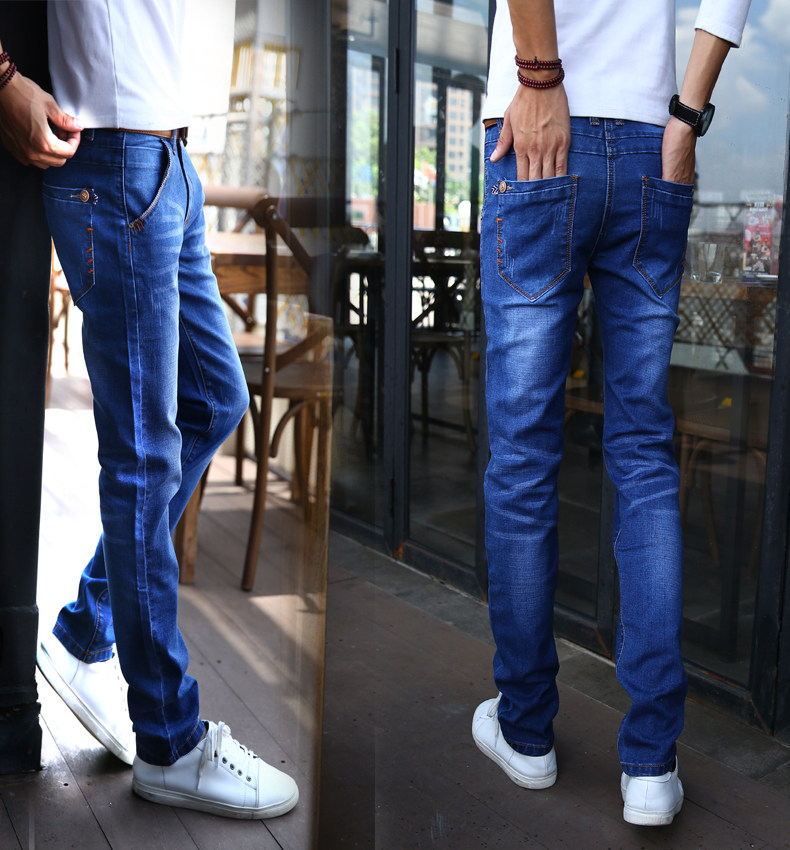 Jeans pour adolescent pieds Slim en coton - Ref 1462526 Image 19