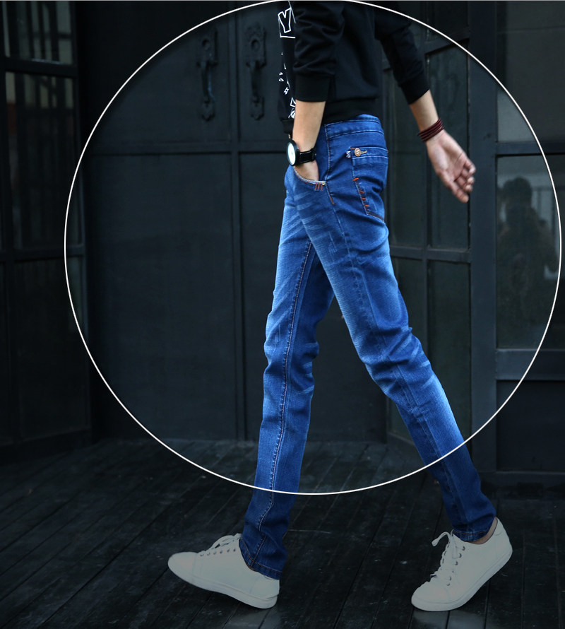 Jeans pour adolescent pieds Slim en coton - Ref 1462526 Image 24