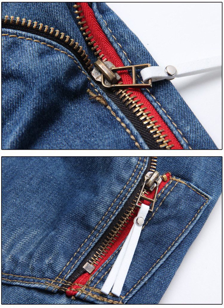 Jeans pour adolescent droite en vrac en coton pour Quatre saisons - Ref 1463611 Image 18