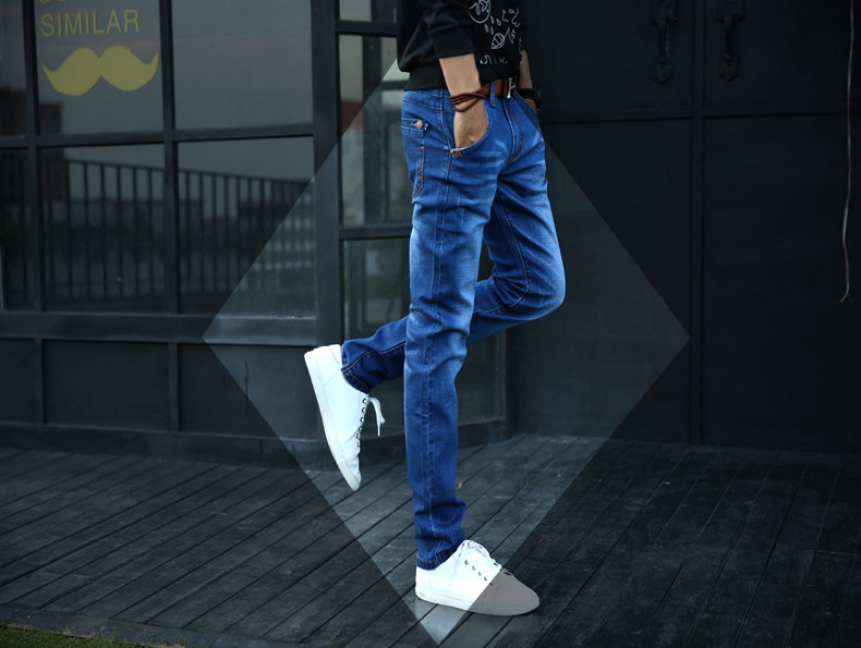 Jeans pour adolescent pieds Slim en coton - Ref 1462526 Image 16