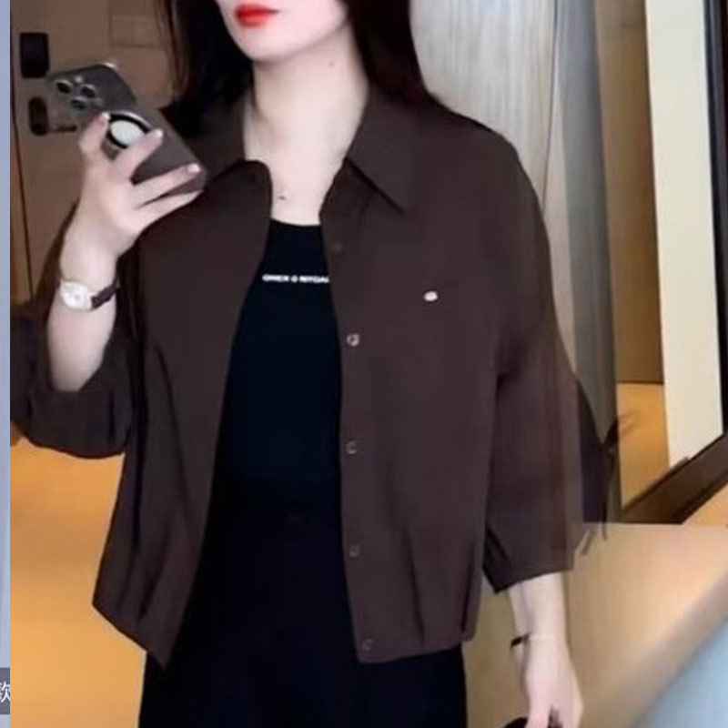 Spring and Summer Fashionable Mother's Wear Short Jacket Thin Top Loose-Fitting Casual Stylish Age-Reducing Jacket for Women