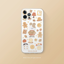 Autumn and autumn ginger ginger iphone13promax mobile phone shell full package apple 12 soft anti-fall and transparent cute girl