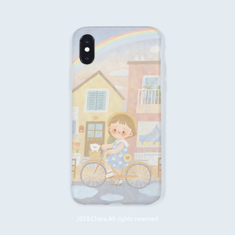 Rainbow original frosted iphoneXS mobile phone case 78plus all-inclusive soft MAX cute XR Apple 11pro