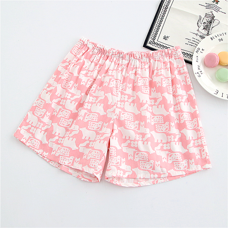 Cotton mùa hè quần pajama của phụ nữ thoải mái quần short cotton cotton home shorts phần mỏng kích thước lớn bãi biển của phụ nữ quần có thể được đeo