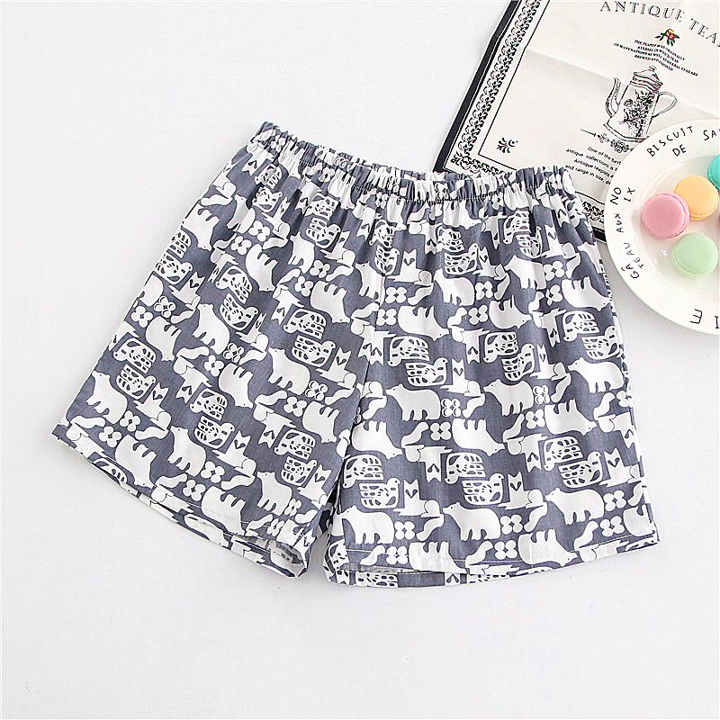 Cotton mùa hè quần pajama của phụ nữ thoải mái quần short cotton cotton home shorts phần mỏng kích thước lớn bãi biển của phụ nữ quần có thể được đeo