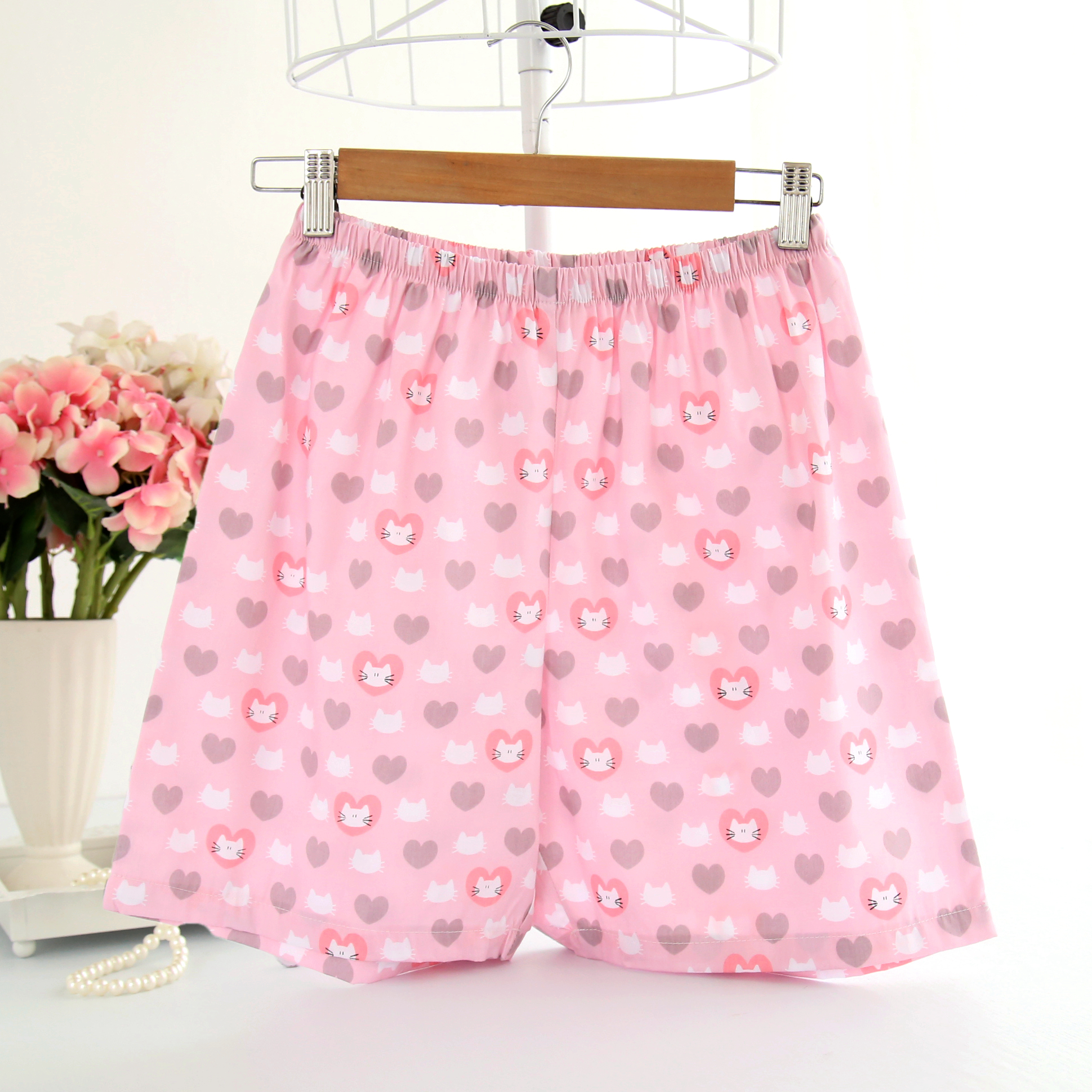 Cotton mùa hè quần pajama của phụ nữ thoải mái quần short cotton cotton home shorts phần mỏng kích thước lớn bãi biển của phụ nữ quần có thể được đeo