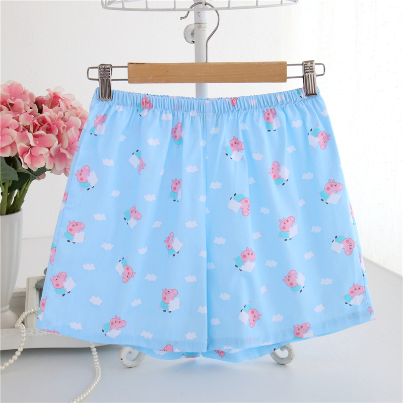Quần pajama tươi quần short phụ nữ có thể được đeo bên ngoài nhà bông cao eo cộng với phân bón để tăng quần short bãi biển mùa hè quần mặc nhà unisex