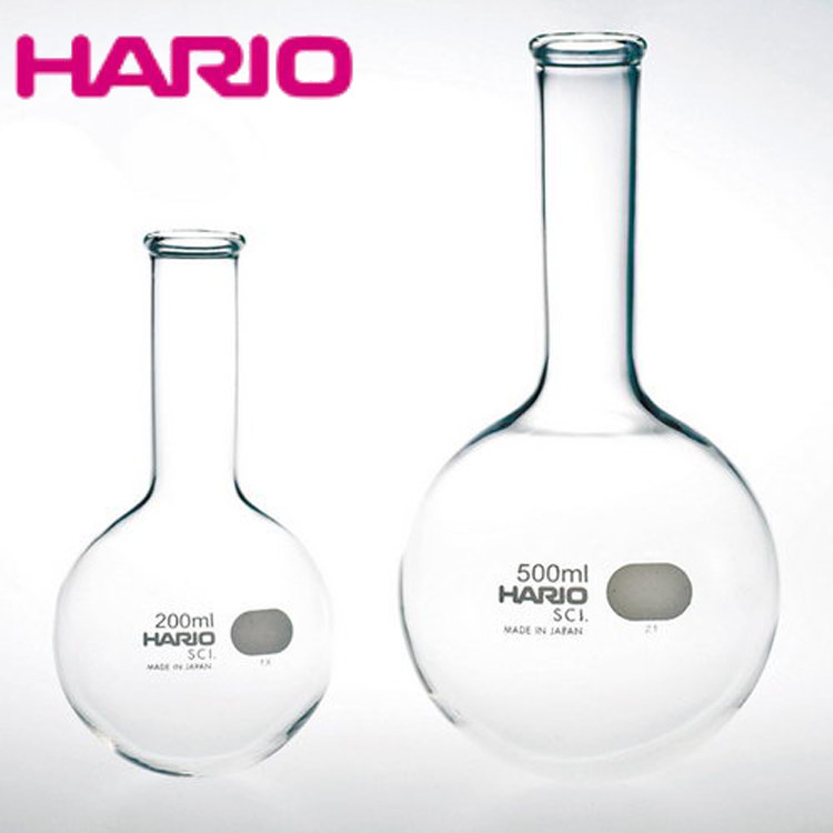 HARIO进口圆底烧瓶玻璃具支蒸馏提纯装置套装初高中50 100 200ml