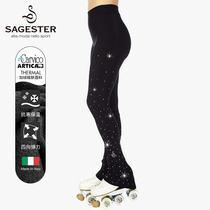 Supplier) Sagester Italian figure skating pants womens sports training pants plus velvet diamond 437