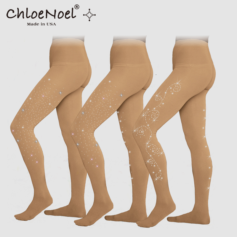 Restorers) American chloenoel Children's adult figure skating even socks Long cylinder pantyhose 8830