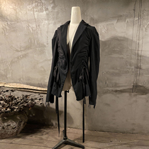  Bloody star fishy original loose blazer female design sense niche dark drawstring suit spring new