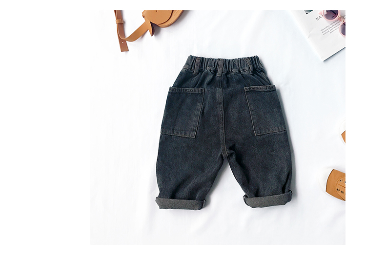 Quần jeans nam mùa thu mới sóng bé Hàn Quốc quần âu trẻ em nước ngoài xuân hè thu đông 2019 - Quần jean quần áo thể thao trẻ em