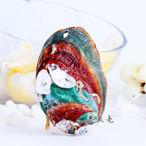 Colorful abalone shell natural conch 1 fish tank landscaping home decorations wall stickers photography props wedding
