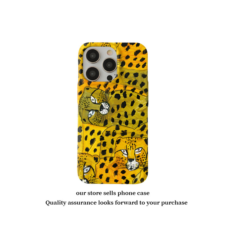 Bold Cheetah Print Illustrated iPhone Case for iPhone 12 - 17 - view 12