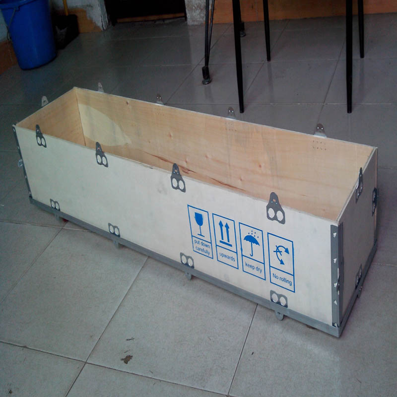 Hộp gỗ tùy chỉnh phân phối hậu cần quốc gia hộp lưu trữ hộp giao hàng hộp gỗ dán có thể được tái chế và thuận tiện để tháo rời - Cái hộp thùng pallet gỗ