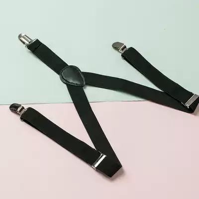 Children's cotton socks long tube white This socks boy black baby bag clip hanging pants clip girls girls three clip pants