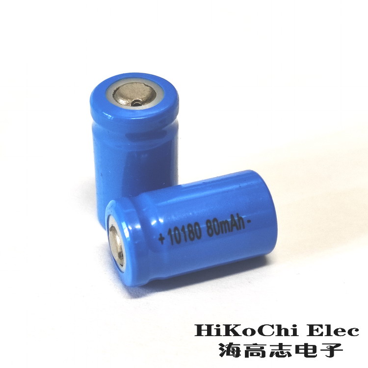 Lithium battery LIR10180 80MAH 3 7V rechargeable lithium battery Bluetooth headset battery flat head