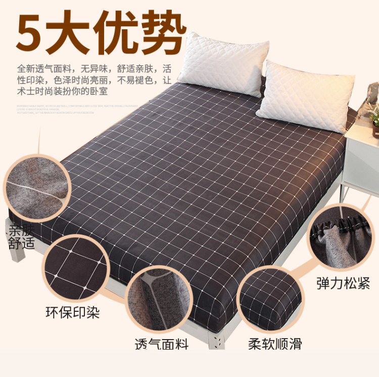 Li một mảnh bìa bông giường nệm bụi bảo vệ bìa nệm mỏng ticking 1,8 / 1,5m trải giường m trượt - Trang bị Covers 	ga chun trải giường 2mx2m2	
