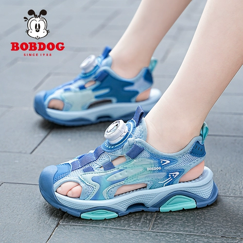 Туфли для мальчиков, летние сандалии, детская сумка, детская спортивная пляжная обувь, подходит для подростков, мягкая подошва