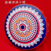 Zhengzong Xinjiang Handdrum Painted Drum Macy Arrived on the Chinese Drums Uyghur Musical Instruments Dance Performance Props Cow Leather
