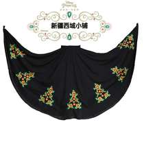 The new Xinjiang dance plays out of the jumps square dance folk wind embroidered lady big swing skirt half-body length