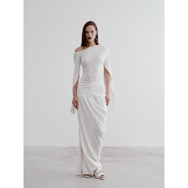 A Kind Ego Versatile Knit Double-Ended Zipper Slit Skirt, Same Style as the Children's Version, with Many Possible Ways to Wear