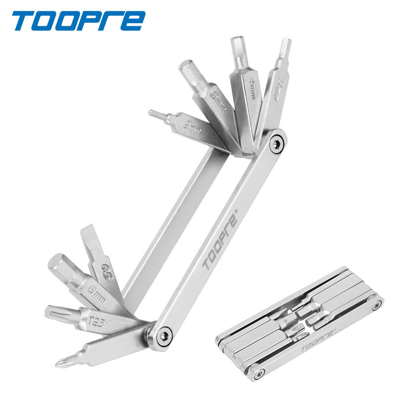 TOOPRE bicycle repair tool mountain bike multi-function repair disassembly set hexagon screwdriver wrench