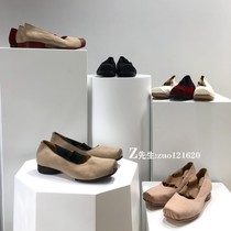 Handmade dark retro niche BY BV RV UMA ballet shoes cross with square head flat Mary Jane single shoes