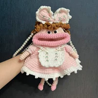 Готовое изделие - сумка для горничной скрыто-розового цвета с большим горлышком.