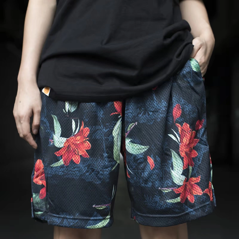 Islander triều shop 714street Quần short lưới giản dị hoa ngụy trang quần short lưới thoáng khí - Quần short