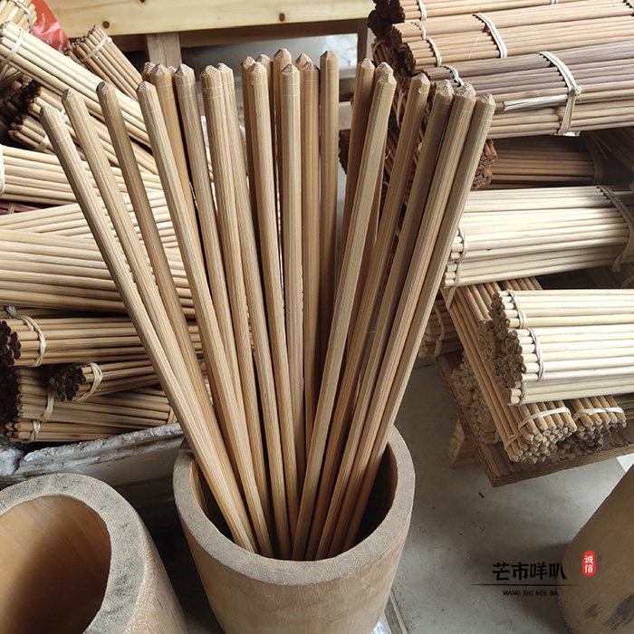 Dai Clan Dpa Handmade Polished Natural Green Bamboo Chopsticks Mixed Noodles Hot Pot Fried Oil Strips Long Chopsticks Yunnan Dehong Featured