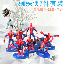 Spider-Man Childrens Birthday Cake Decoration Spider-Man Scene Birthday Cake Decoration Baking Decoration