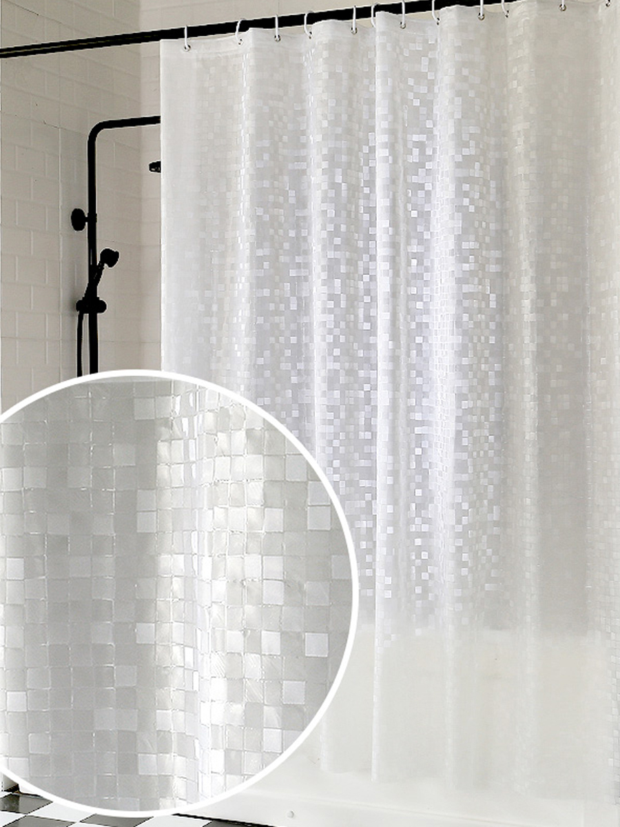 Toilet thickening Nordic in bathroom curtain pack without punching door curtain partition shower curtain