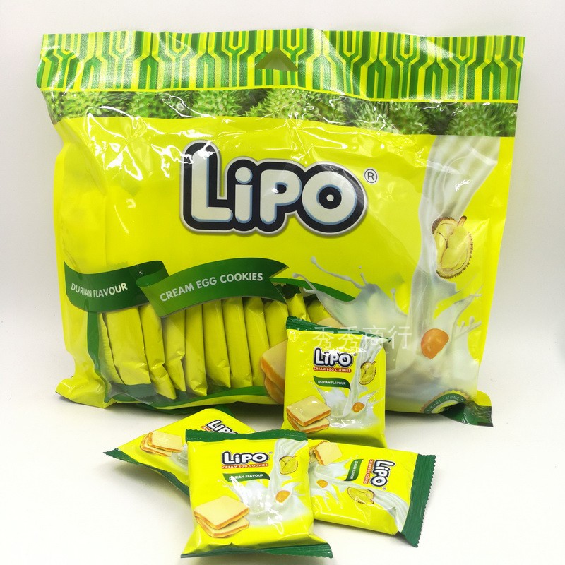 Vietnam imported food LIPO coconut-flavored rusks 300g meal replacement bread slices durian-flavored egg cake