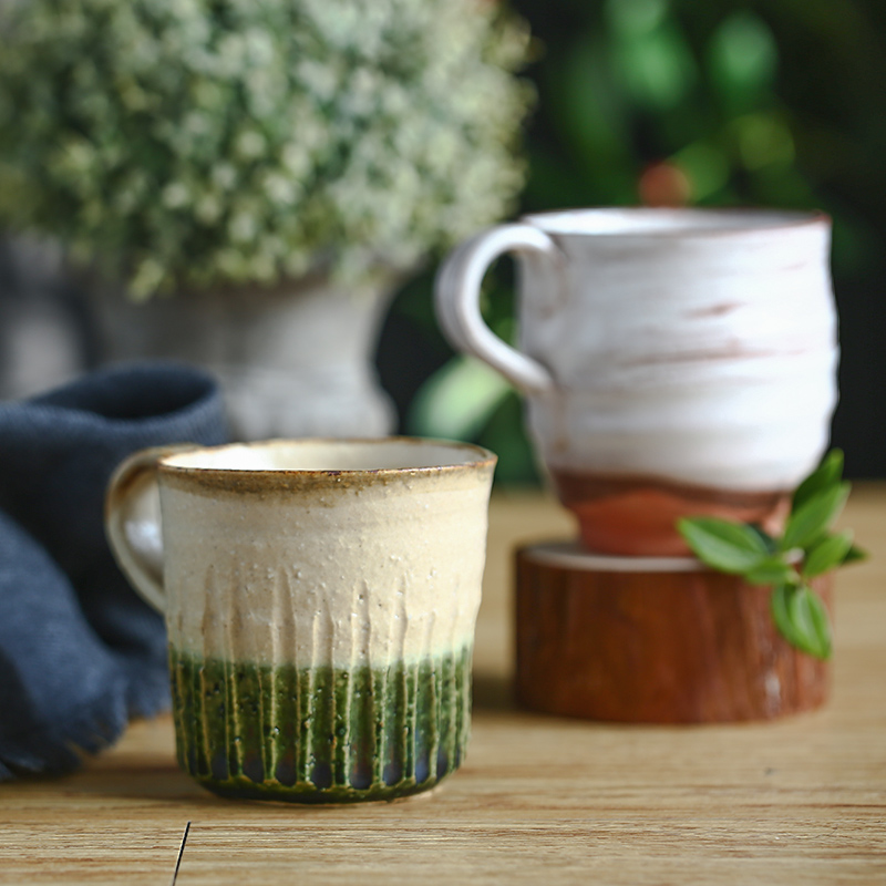 Japan imports coarse ceramic keller manual coffee cup household glass ceramic Japanese men and women to restore ancient ways do old glass