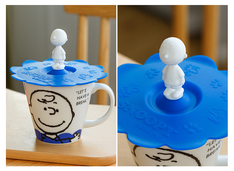 SNOOPY SNOOPY, Charlie brown, the import mark glass ceramic cup with cover domestic cartoon cup ultimately responds cup