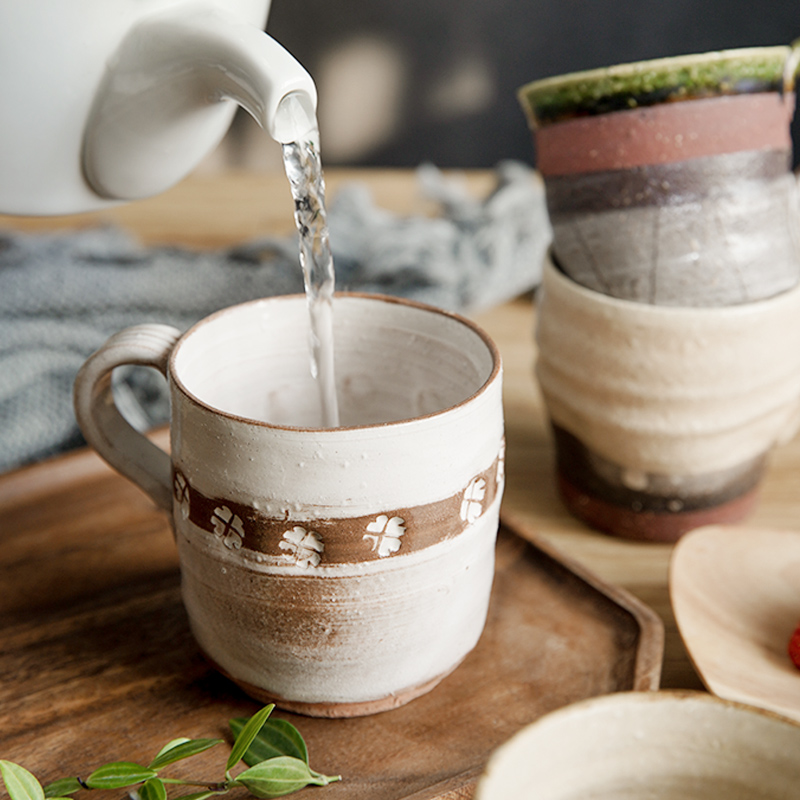 Japan imports coarse ceramic keller manual coffee cup household glass ceramic Japanese men and women to restore ancient ways do old glass