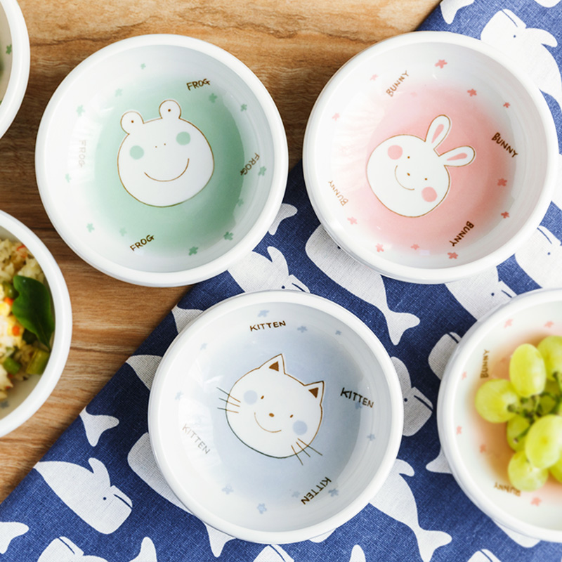 The Children 's cartoon bowl to eat always spill mantra tableware porringer noodles bowl of ceramic bowl round bowl bowl imported from Japan