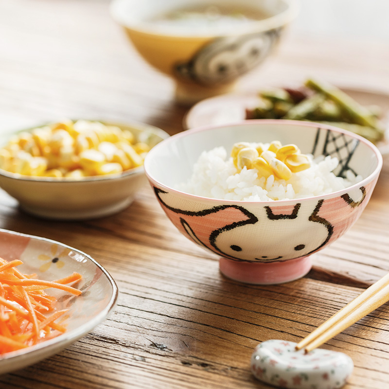 Express little ceramic bowl bowl of Japanese dishes to eat small bowl with rice bowls bowl of soup bowl bowl set children cartoon bowl