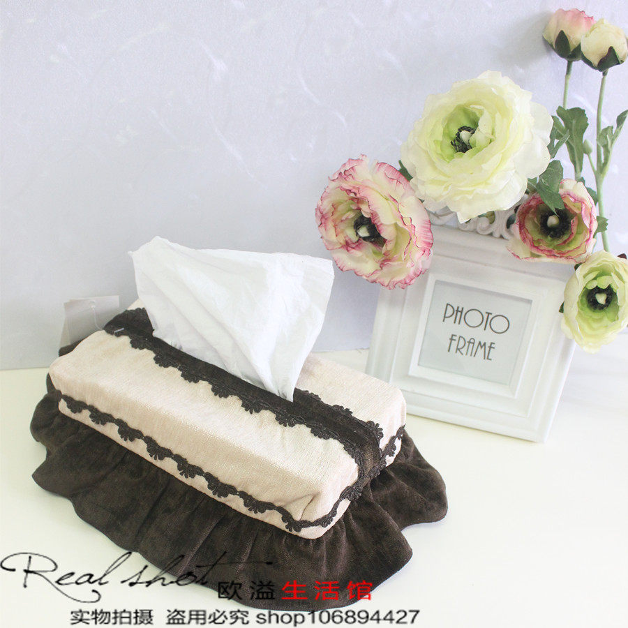 Special price clear cabin Milanese customs upscale cloth art paper towels Fashion cloth art paper towels box cover Home on-board GM