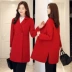 Áo khoác len nữ mùa thu 2018 mới mùa thu 2018 trong phần dài của phiên bản Hàn Quốc của thời trang giảm béo